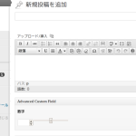 WordPress カスタムフィールドでHTML5スライダー