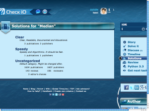 Solutions for Median    CheckiO